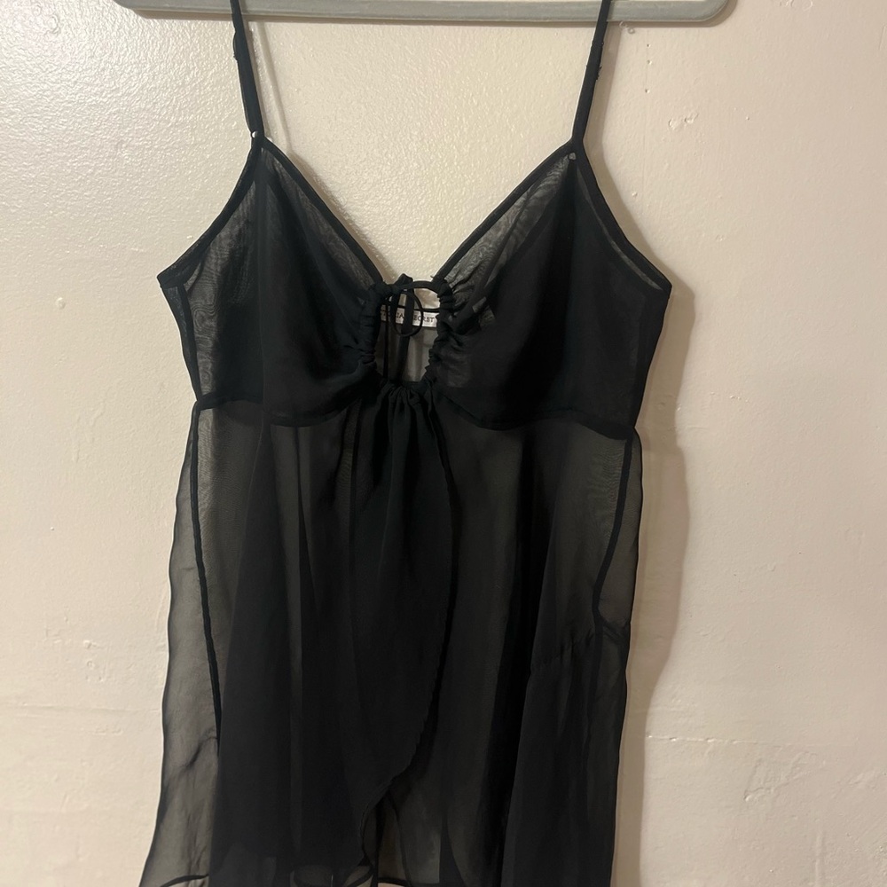 Victoria's Secret Black Sheer Top